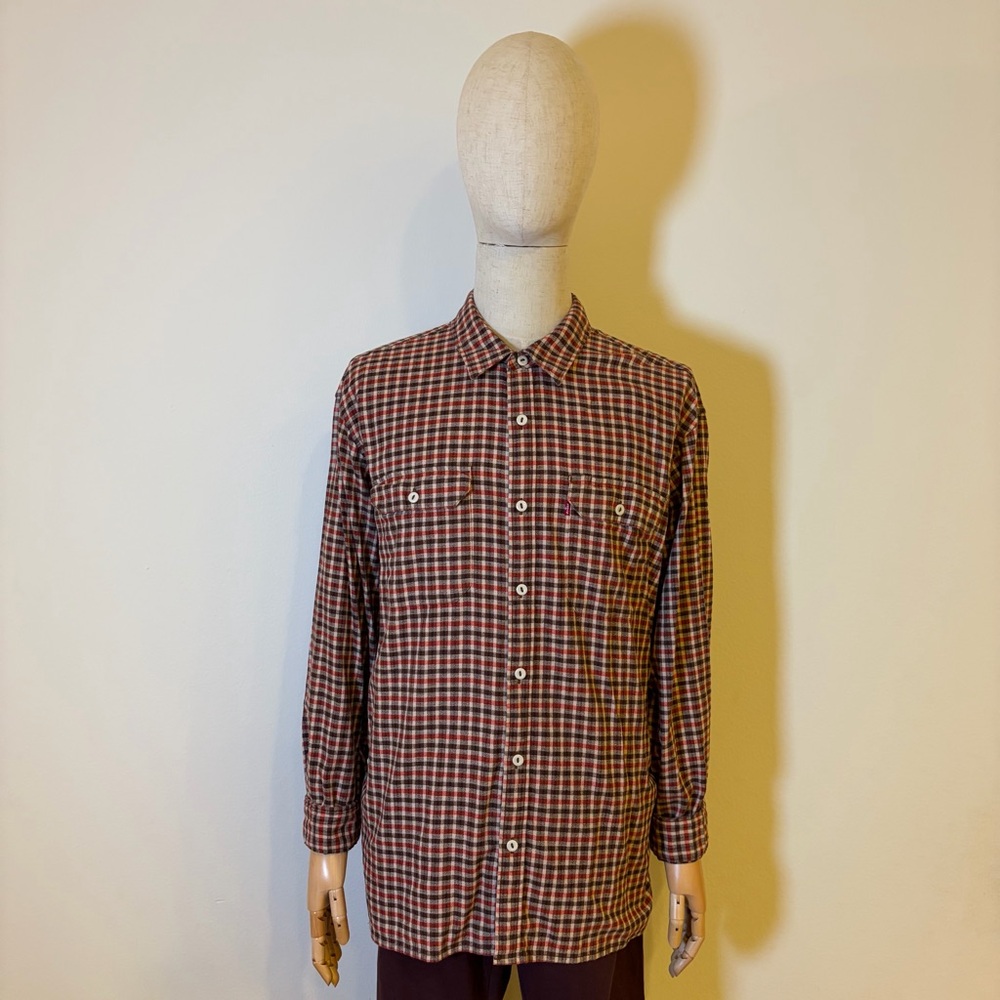Levi’s Men's Relaxed Fit Plaid Flannel Shirt Brown/Beige NWT Size XXL